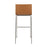 LumiSource Mara Barstool, Set of 2, Stainless Steel/Camel PU