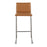 LumiSource Mara Barstool, Set of 2, Stainless Steel/Camel PU