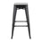 LumiSource Oregon Barstool, Set of 2 in Black Steel/Black Wood