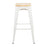 LumiSource Oregon Barstool, Set of 2, White Steel/Natural Wood