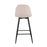 LumiSource Pebble Barstool, Set of 2 in Black Metal/Beige Fabric