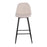 LumiSource Pebble Barstool, Set of 2 in Black Metal/Beige Fabric