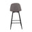 LumiSource Pebble Barstool, Set of 2, Black/Charcoal Fabric
