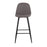 LumiSource Pebble Barstool, Set of 2, Black/Charcoal Fabric