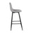 LumiSource Pebble Barstool, Set of 2, Black/Light Grey Fabric