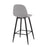 LumiSource Pebble Barstool, Set of 2, Black/Light Grey Fabric