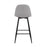 LumiSource Pebble Barstool, Set of 2, Black/Light Grey Fabric