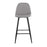 LumiSource Pebble Barstool, Set of 2, Black/Light Grey Fabric