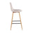 LumiSource Pebble Barstool, Set of 2, Natural Metal/Beige Fabric