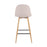 LumiSource Pebble Barstool, Set of 2, Natural Metal/Beige Fabric