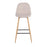LumiSource Pebble Barstool, Set of 2, Natural Metal/Beige Fabric