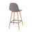 LumiSource Pebble Barstool, Set of 2, Natural/Charcoal Fabric