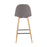 LumiSource Pebble Barstool, Set of 2, Natural/Charcoal Fabric