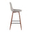 LumiSource Pebble Barstool, Set of 2, Walnut Metal/Light Grey
