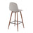 LumiSource Pebble Barstool, Set of 2, Walnut Metal/Light Grey