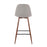 LumiSource Pebble Barstool, Set of 2, Walnut Metal/Light Grey