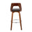 LumiSource Trilogy 30" Barstool, Set of 2, Walnut/Brown/Chrome