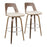 LumiSource Trilogy 30" Barstool, Set/2, WAL/CR/CH - B30-TRILO2-SWVRWLCR2