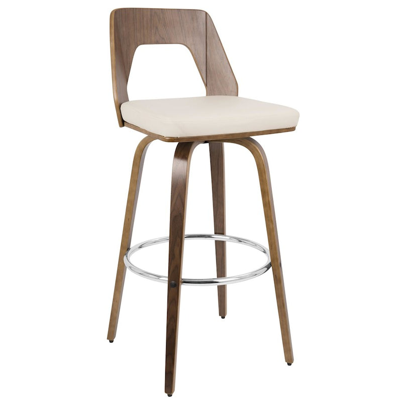 LumiSource Trilogy 30" Barstool, Set/2, WAL/CR/CH