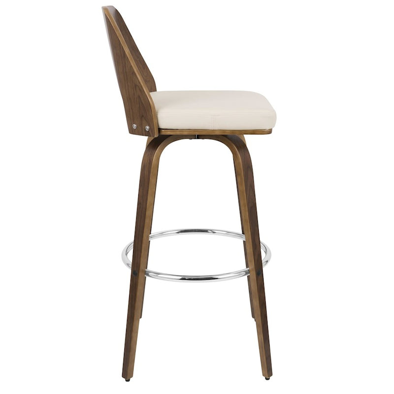 LumiSource Trilogy 30" Barstool, Set/2, WAL/CR/CH