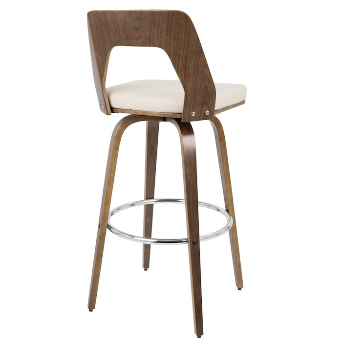 LumiSource Trilogy 30" Barstool, Set/2, WAL/CR/CH