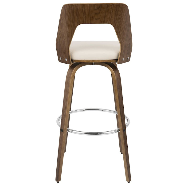 LumiSource Trilogy 30" Barstool, Set/2, WAL/CR/CH
