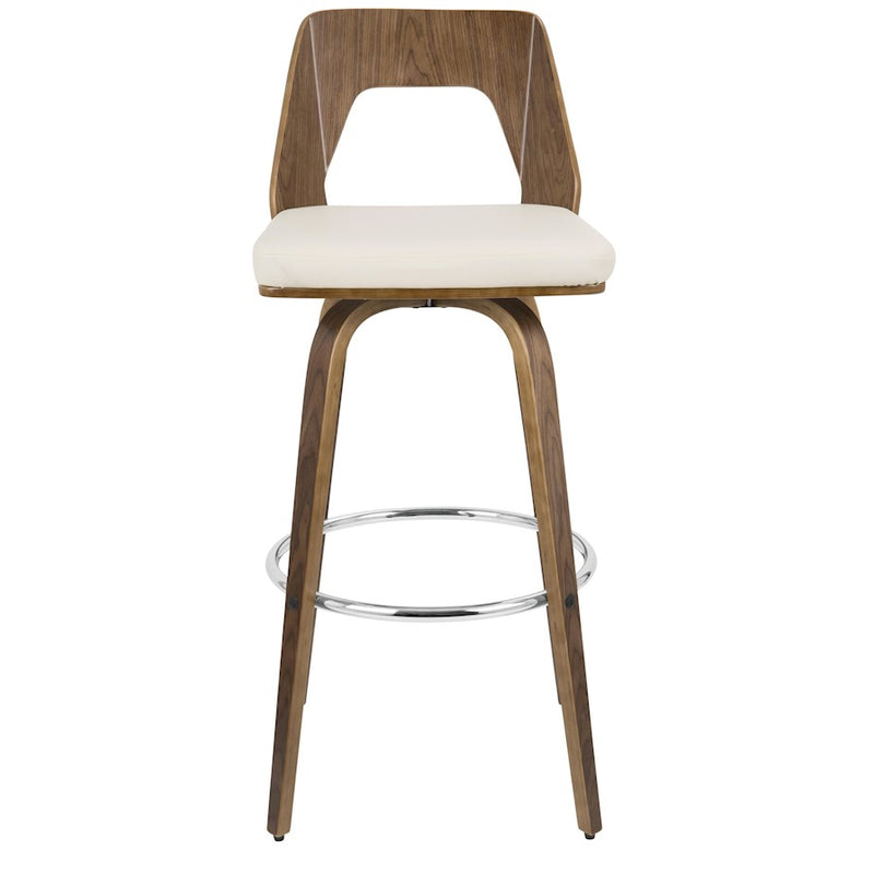 LumiSource Trilogy 30" Barstool, Set/2, WAL/CR/CH