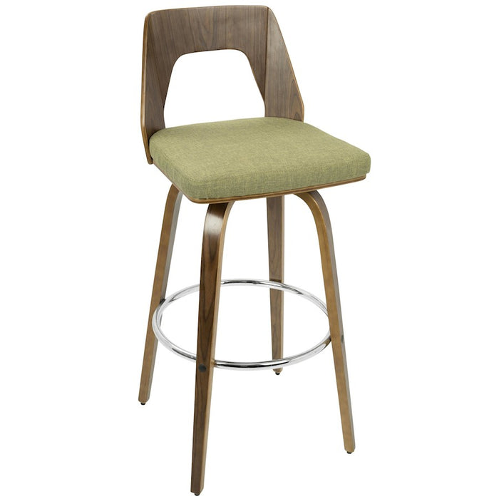 LumiSource Trilogy 30" Barstool, Set/2, WAL/GR/CH