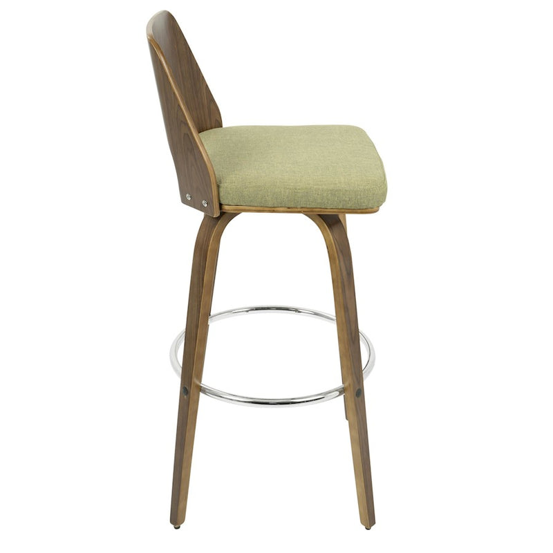 LumiSource Trilogy 30" Barstool, Set/2, WAL/GR/CH