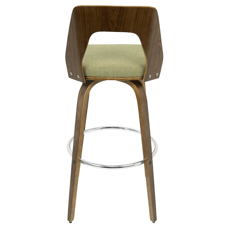 LumiSource Trilogy 30" Barstool, Set/2, WAL/GR/CH
