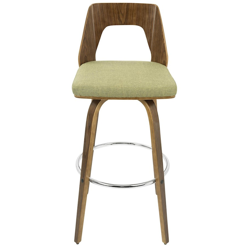 LumiSource Trilogy 30" Barstool, Set/2, WAL/GR/CH