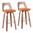 LumiSource Trilogy 30" Barstool, Set/2, Walnut/Orange/CH - B30-TRILO2-SWVRWLO2