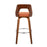 LumiSource Trilogy 30" Barstool, Set of 2, Walnut/Orange/Chrome