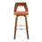 LumiSource Trilogy 30" Barstool, Set of 2, Walnut/Orange/Chrome