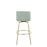 LumiSource Toriano 30" Barstool, Set of 2, Green/Gold