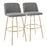 LumiSource Toriano 30" Barstool, Set/2, Grey Noise/Gold - B30-TRNO-CLARZG2AUNGY2