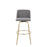 LumiSource Toriano 30" Barstool, Set/2, Grey Noise/Gold