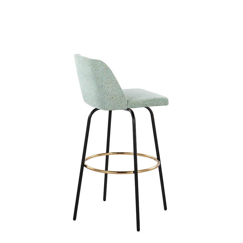 LumiSource Toriano 30" Barstool, Set/2, GR/BK/Gold