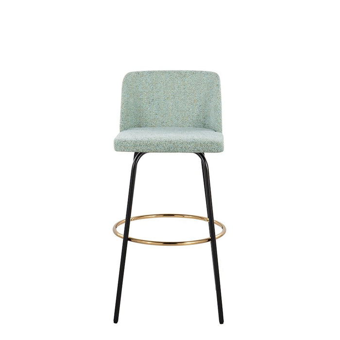 LumiSource Toriano 30" Barstool, Set/2, GR/BK/Gold