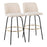 LumiSource Toriano 30" Barstool, Set/2, CRN/BK/Gold - B30-TRNO-CLARZG2BKNCR2