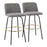 LumiSource Toriano 30" Barstool, Set/2, GYN/BK/Gold - B30-TRNO-CLARZG2BKNGY2