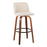 LumiSource Toriano 30" Barstool, Set/2, WAL/CR Noise/BK