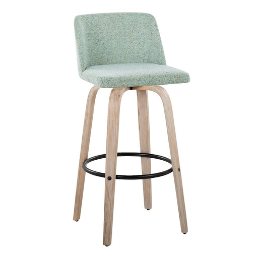 LumiSource Toriano 30" Barstool, Set/2, WH/GR/BK