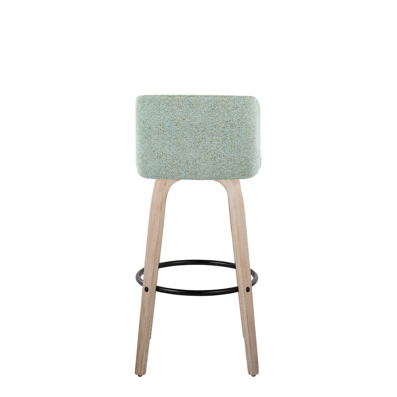 LumiSource Toriano 30" Barstool, Set/2, WH/GR/BK