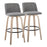 LumiSource Toriano 30" Barstool, Set/2, WH/GY Noise/BK - B30-TRNO-GRTZQ2WWNGY2