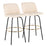 LumiSource Toriano 30" Barstool, Set/2, CR/BK/Gold - B30-TRNOPU-CLARZG2BKCR2