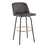 LumiSource Toriano 30" Barstool, Set/2, GY/BK/Gold