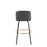 LumiSource Toriano 30" Barstool, Set/2, GY/BK/Gold
