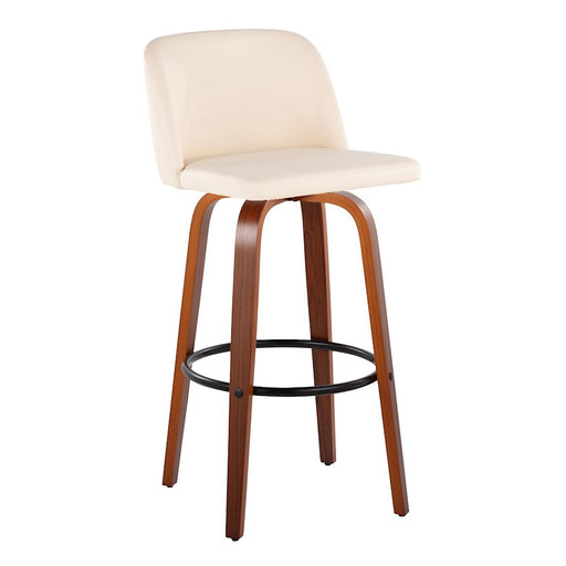 LumiSource Toriano 30" Barstool, Set/2, WAL/CR/BK