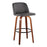 LumiSource Toriano 30" Barstool, Set/2, WAL/GY/BK